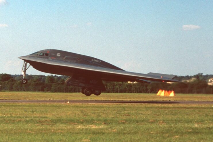 Northrop Grumman B-2 Spirit 'Spirit of Kansas' taking off