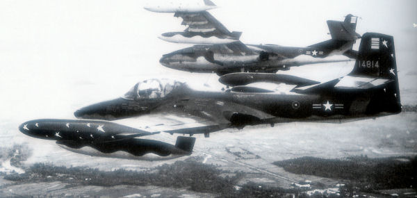 Two Cessna A-37B Dragonflies in flight