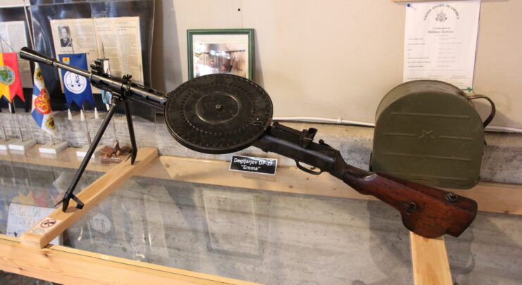 Degtyaryov DP-27 light machine gun on display