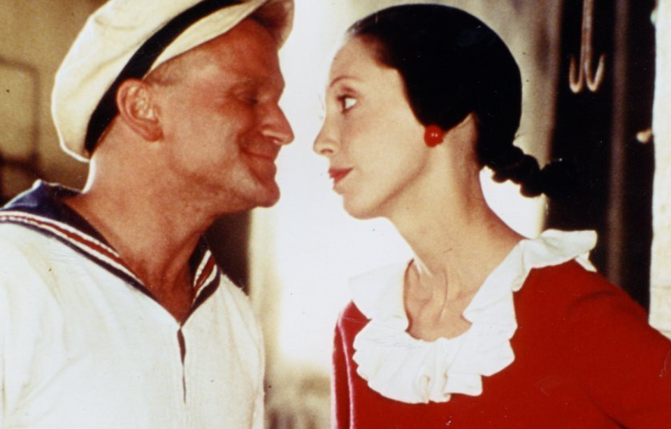Robin Williams and Shelley Duvall as Popeye the Sailor Man and Olive Oyl in 'Popeye'