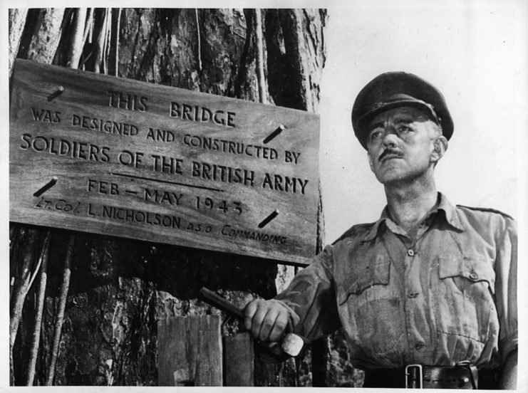 Alec Guinness as Lt. Col. Nicholson in 'The Bridge on the River Kwai'