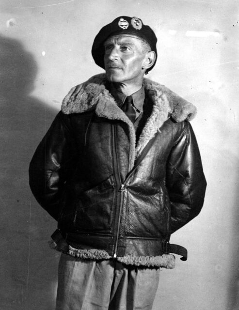 Clifton James dressed as Bernard Montgomery