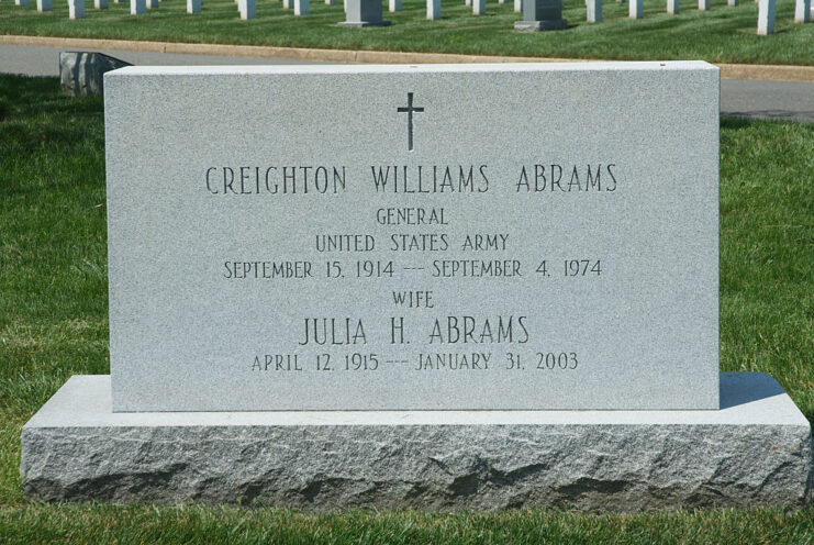 Gravestone for Creighton and Julia Abrams