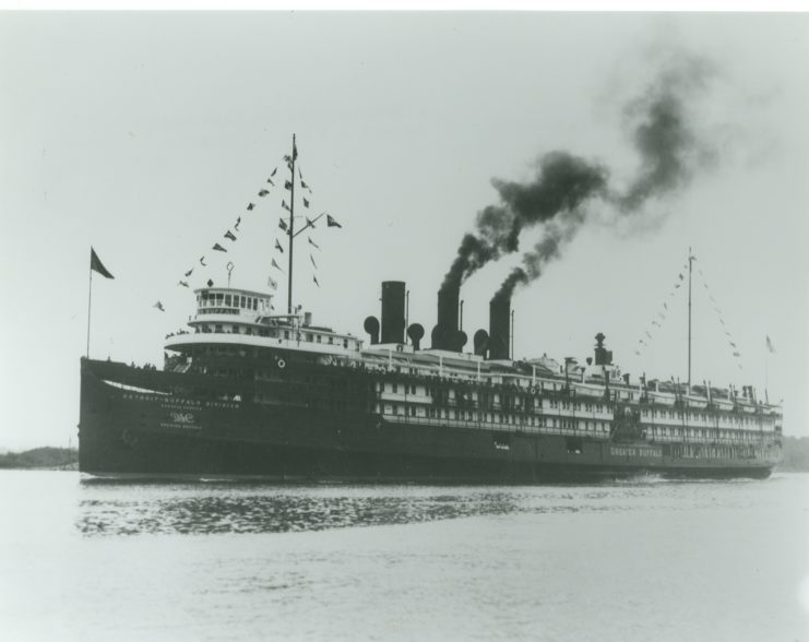 Greater Buffalo sailing through Lake Michigan