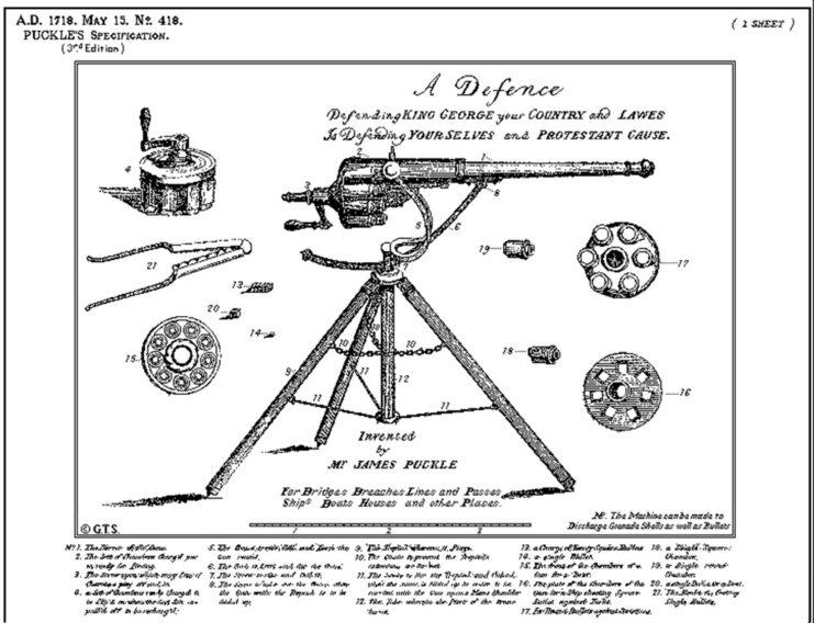 Advertisement for the Puckle Gun