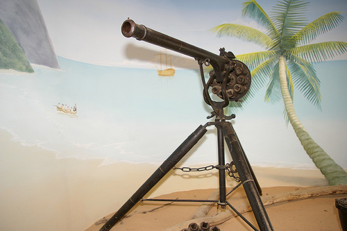 Puckle Gun replica on display