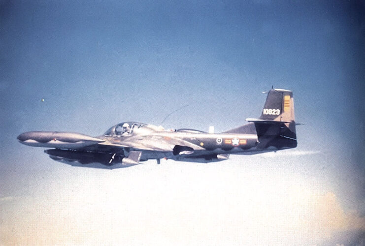 Cessna A-37B Dragonfly in flight