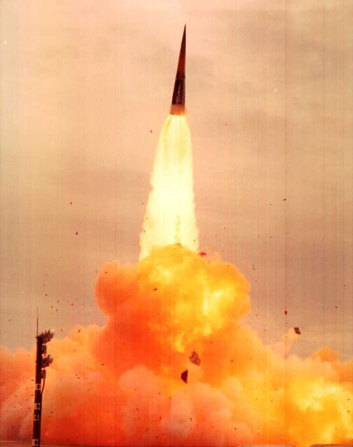 Sprint missile being launched