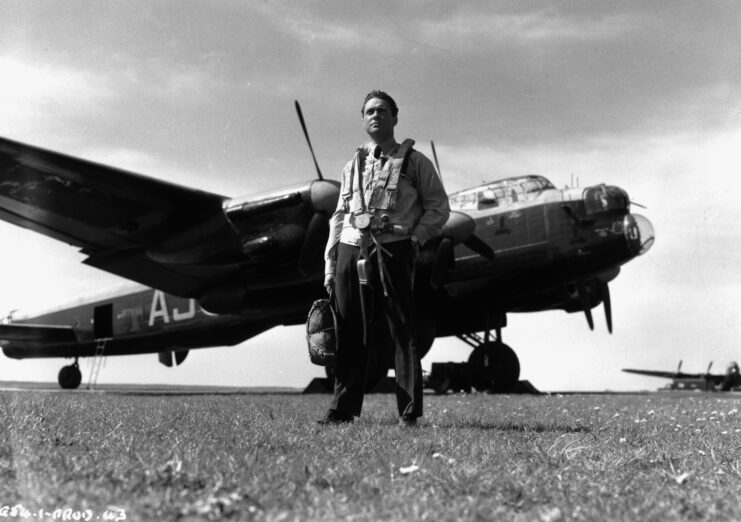 Richard Todd as Wing Cmdr. Guy Gibson in 'The Dam Busters'