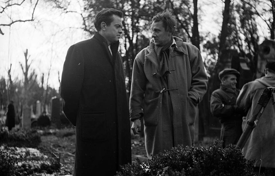 Orson Welles and Carol Reed on the set of 'The Third Man'