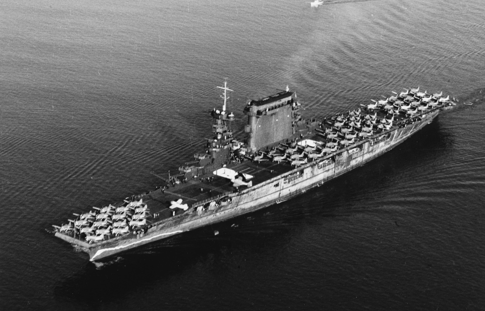 USS Lexington (CV-2) at sea