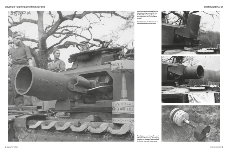 Spread from within the re-release of David Fletcher's 'Vanguard of Victory: The 79th Armoured Division'