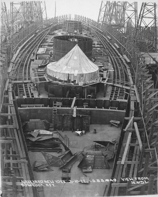 USS South Dakota (BB-57) under construction