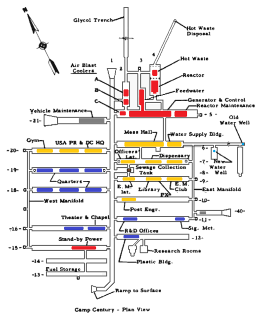 Diagram showing the proposed layout for Camp Century