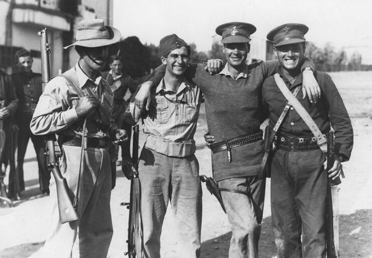 Four members of the Special Night Squads (SNS) standing together