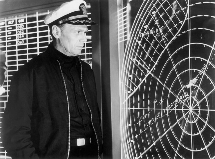 Richard Widmark as Capt. Eric Finlander in 'The Bedford Incident'