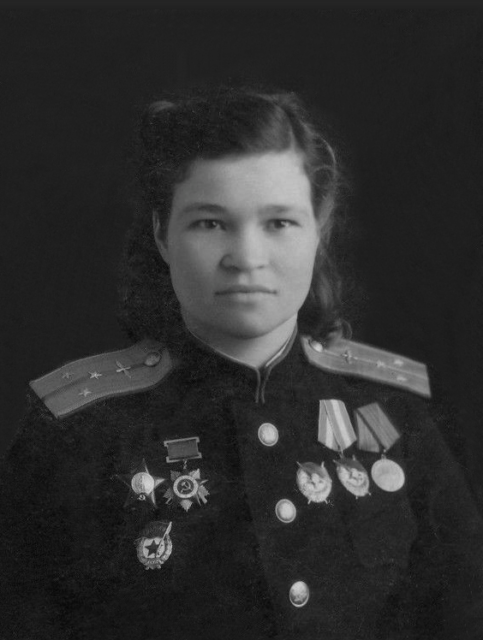 Military portrait of Irina Sebrova