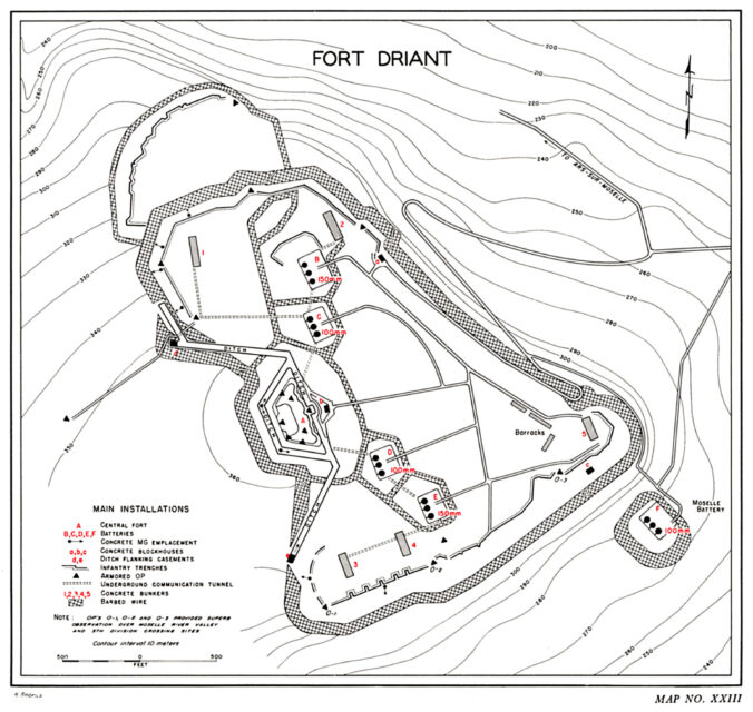 Map of Fort Driant