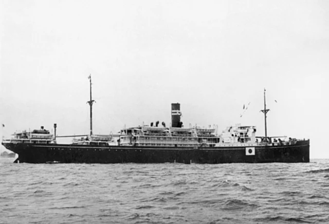 Montevideo Maru at sea