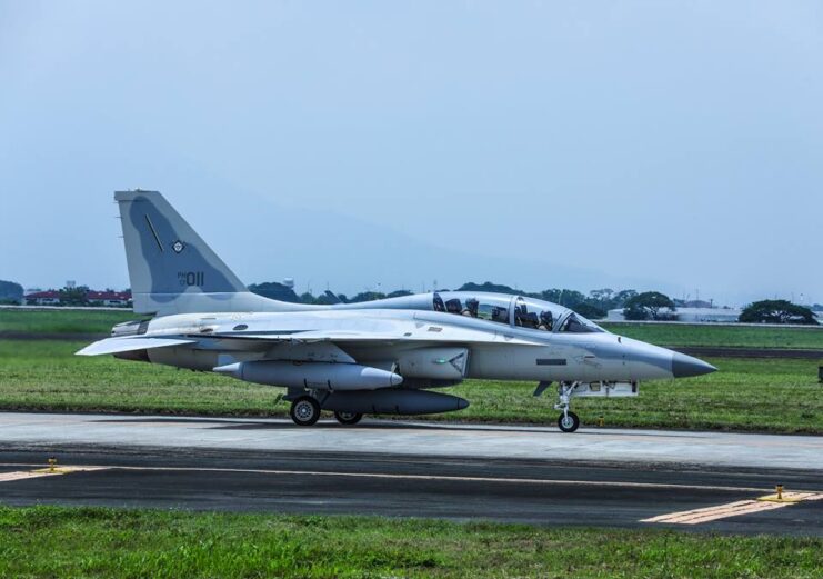 KAI FA-50PH taxiing down a runway