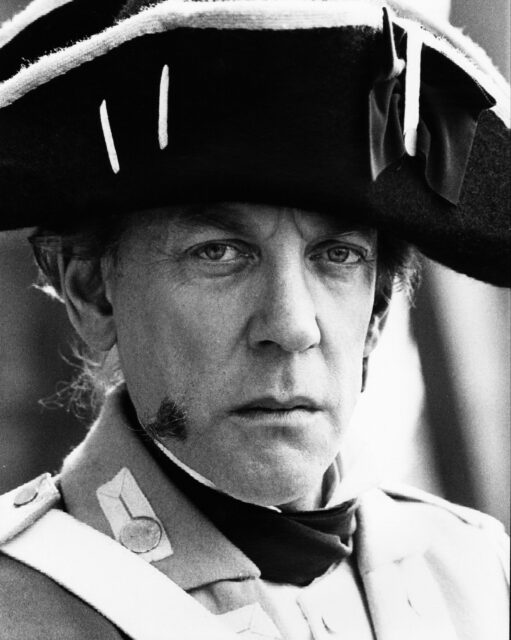 Donald Sutherland as Sgt. Maj. Peasy in 'Revolution'