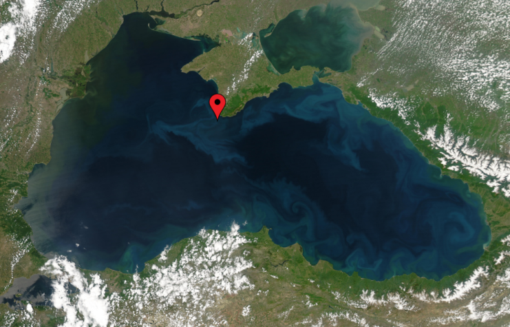 Satellite image of the Black Sea