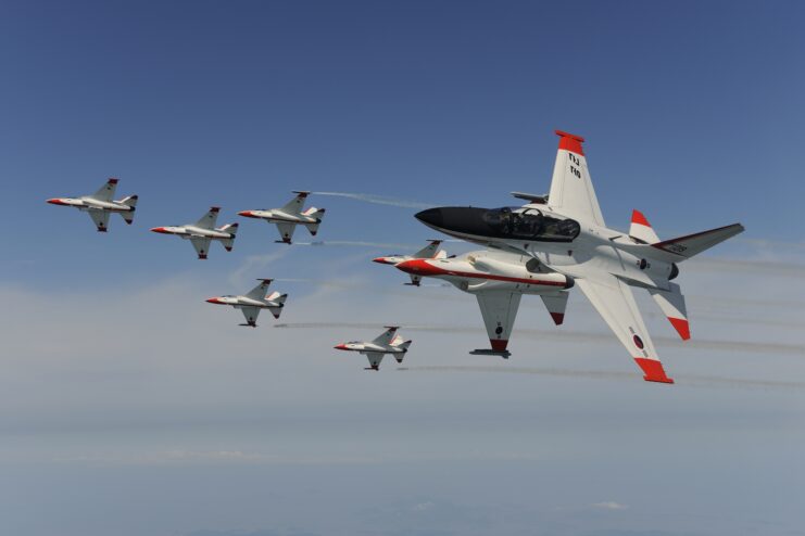 Eight KAI T-50 Golden Eagles in flight