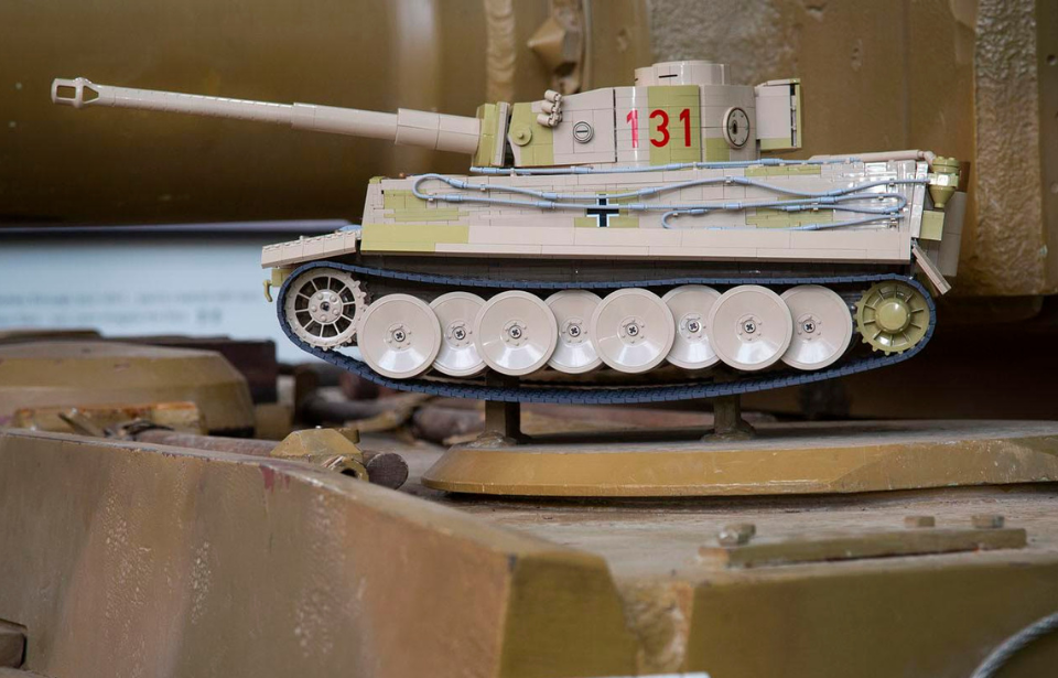 Tiger 131 brick model on display