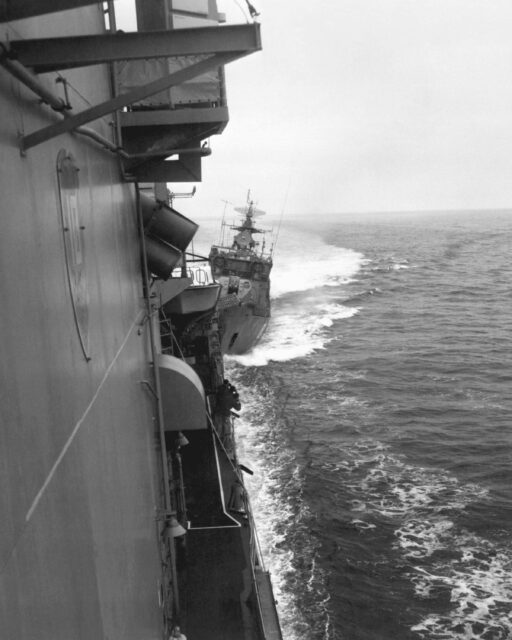 USS Caron (DD-970) being bumped by SKR-6