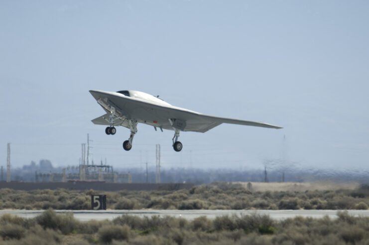 Northrop Grumman X-47B taking off