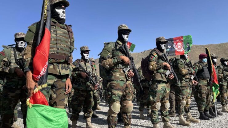 Afghan Special Forces operators standing in uniform