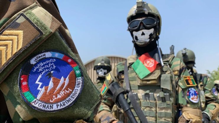 Afghan Special Forces operators standing in uniform