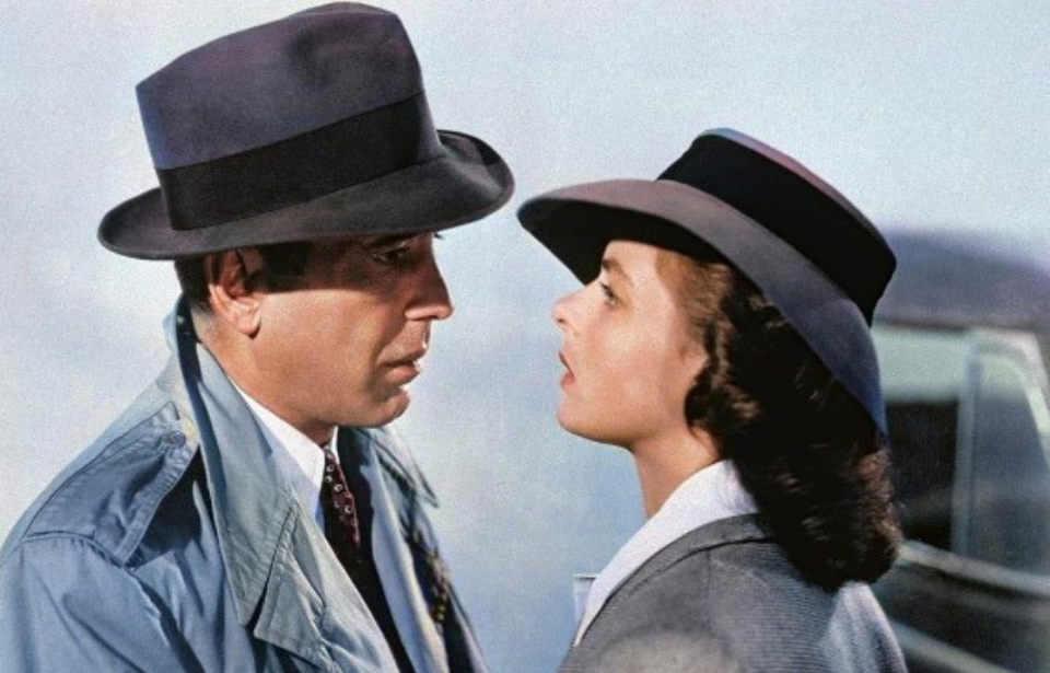 Humphrey Bogart and Ingrid Bergman as Rick Blaine and Ilsa Lund in 'Casablanca'