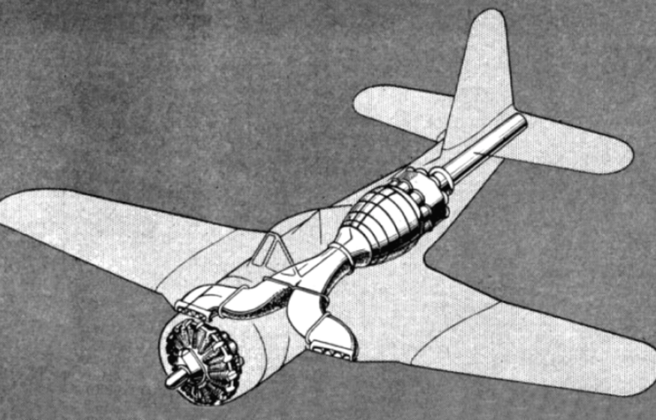 Illustration of a Ryan FR-1 Fireball