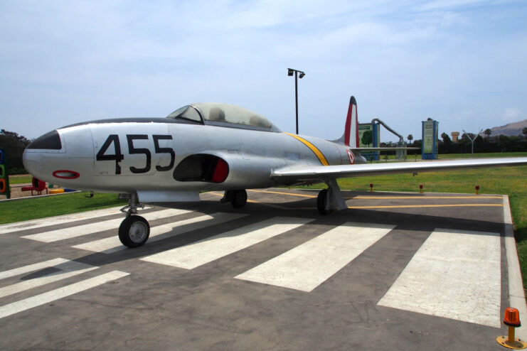 Lockheed P-80 Shooting Star parked on the tarmac