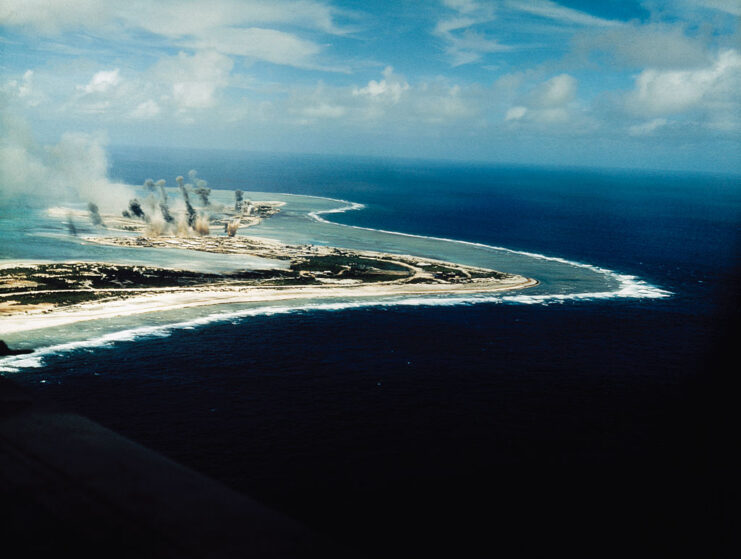 Aerial view of Wake Island