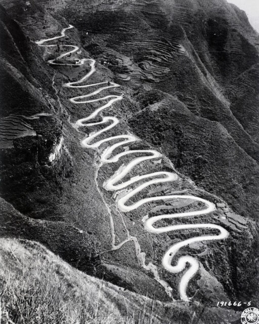 Aerial view of the Burma Road