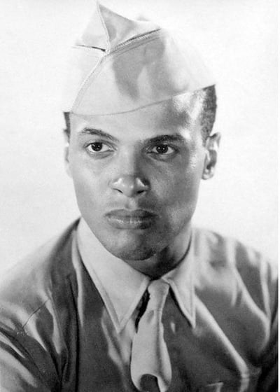 Military portrait of Harry Belafonte