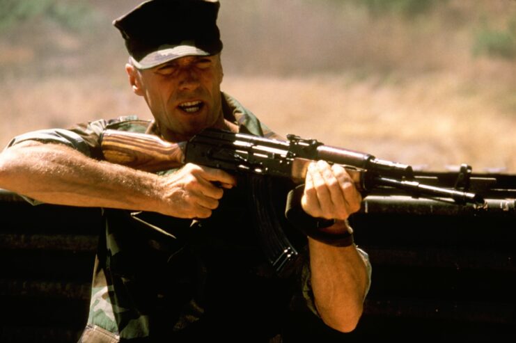 Clint Eastwood as Gunnery Sgt. Tom "Gunny" Highway in 'Heartbreak Ridge'