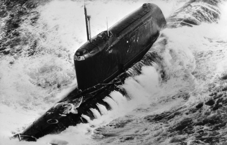 K-19 surfacing in the North Atlantic