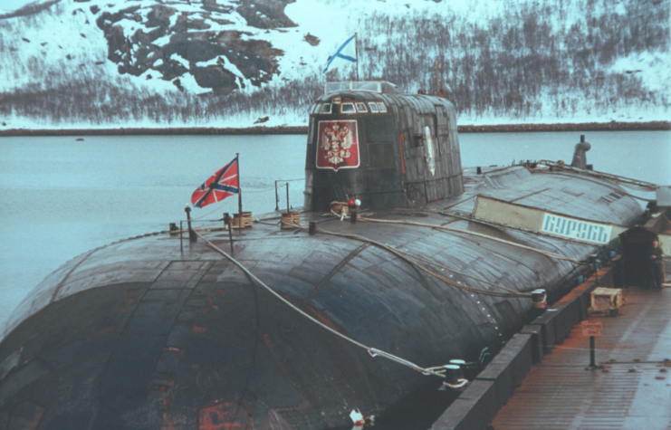 K-141 Kursk moored at port