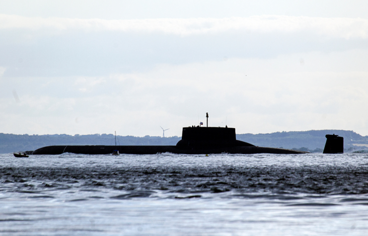 TK-208 Dmitriy Donskoy surfacing at sea