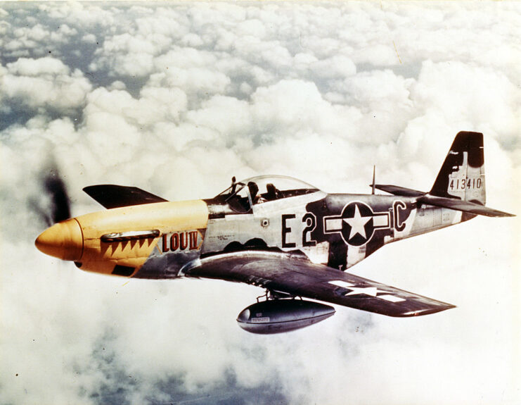 North American P-51D Mustang in flight