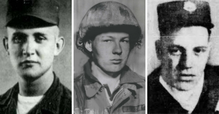 Military portrait of James Dresnok + Military portrait of Larry Abshier + Military portrait of Jerry Parrish