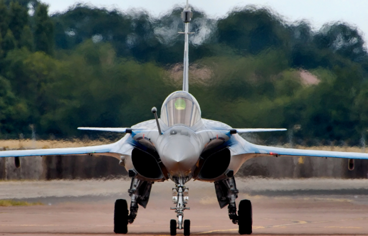 Dassault Rafale parked on a runway