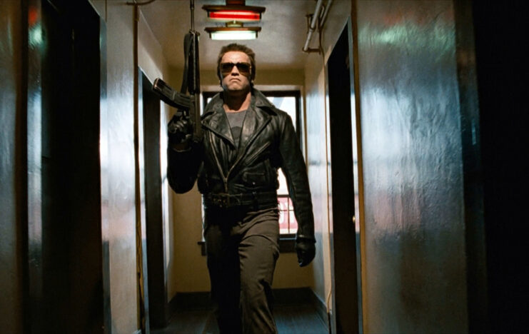 Arnold Schwarzenegger as the Terminator in 'The Terminator'
