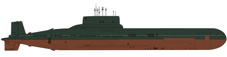 Illustration of a Typhoon-class submarine