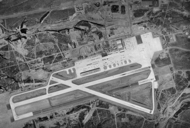 Aerial view of Naval Air Station Miramar, California