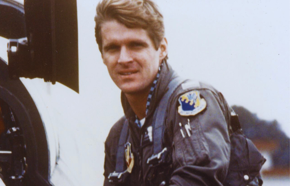 Dean Paul Martin standing outside the cockpit of a McDonnell Douglas F-4 Phantom II