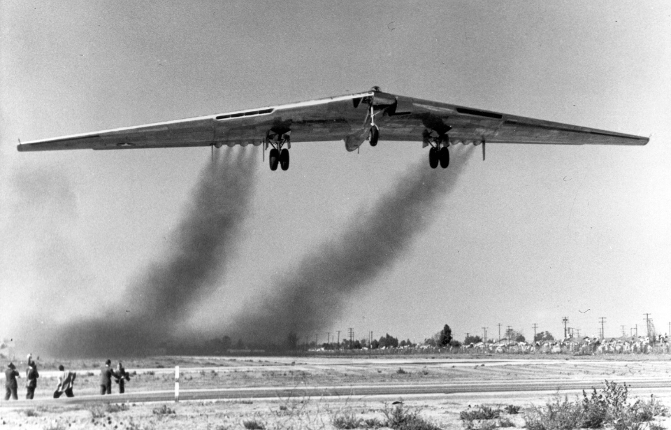 Northrop YB-49 taking off